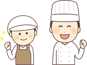 2人の従業員のイラスト